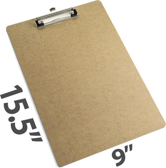 Officemate Recycled Legal Size Wood Clipboard, Low Profile Clip, 12 Pack, Brown (83227)