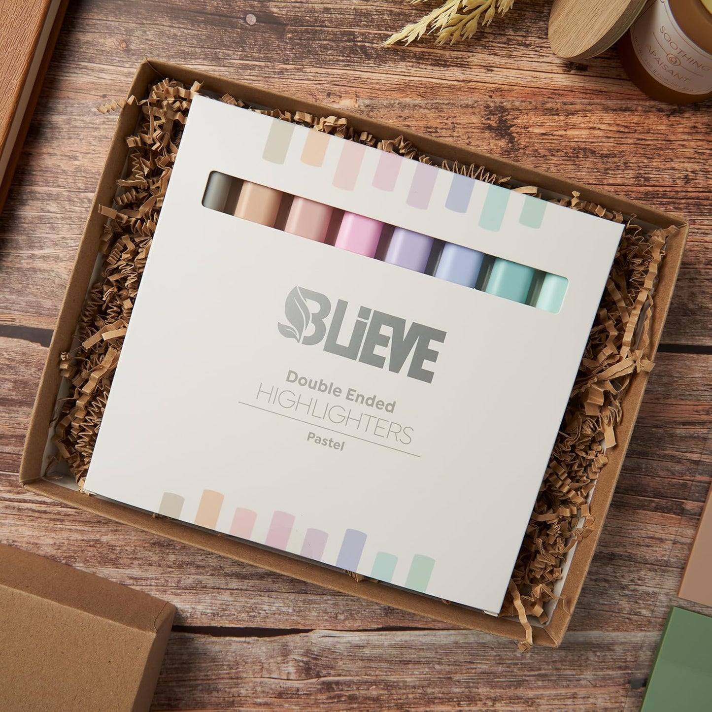 BLIEVE Aesthetic Cute Highlighters No Bleed Through, Dual Tip 8 Pack, Pastel Colors For Bible & Journaling