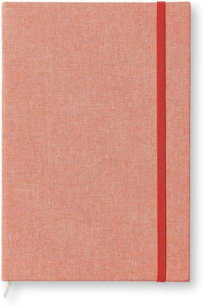Portage Blank Hardcover Aesthetic Notebook Writing Journal – Bleed-Proof Paper Notepad for Journaling, High GSM, A5 Notebook, Cream Pages - Salmon, 6 x 8.5 Inches, 224 Pages
