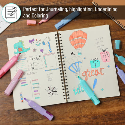 Mr. Pen- Pastel Highlighters, 8 Pack, Highlighters with Firm Chisel Tip, Quick Dry & Non-Toxic, No Bleed on Standard Paper, Ideal for Highlighting, Underlining, Journaling & Coloring