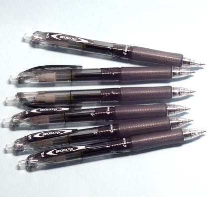 Pilot Acroball Knock Ballpoint Pen, 0.5mm Extra Fine, Black(BAB-15EF-BB), 6 pens per Pack (Japan Import) [Komainu-Dou Original Package]