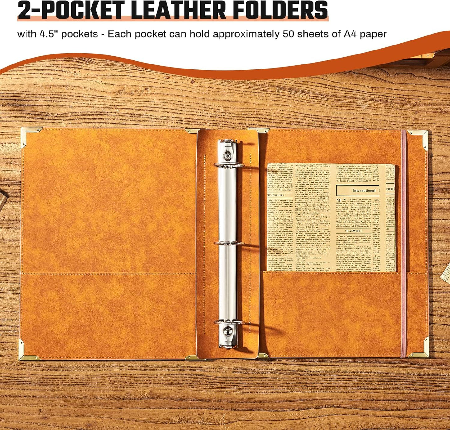Ovesmusl Leather 3 Ring Binder Fits 8.5"x11" Letter Size Paper, 1 Inch Round Ring Binder Holds 200 Sheets, Notebook Cover Loose Leaf Organizer, Green Tree
