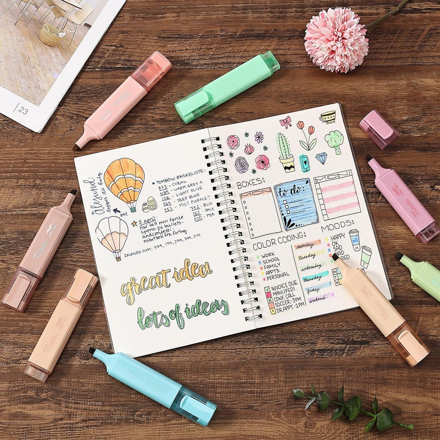 Mr. Pen- Pastel Highlighters, 8 Pack, Highlighters with Firm Chisel Tip, Quick Dry & Non-Toxic, No Bleed on Standard Paper, Ideal for Highlighting, Underlining, Journaling & Coloring