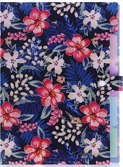 Forest Series Expanding File Folder Stylish Funky Cute Retro Document Organizer with Natural Scenes for Students,Teachers & Freelancers - Blue Butterfly