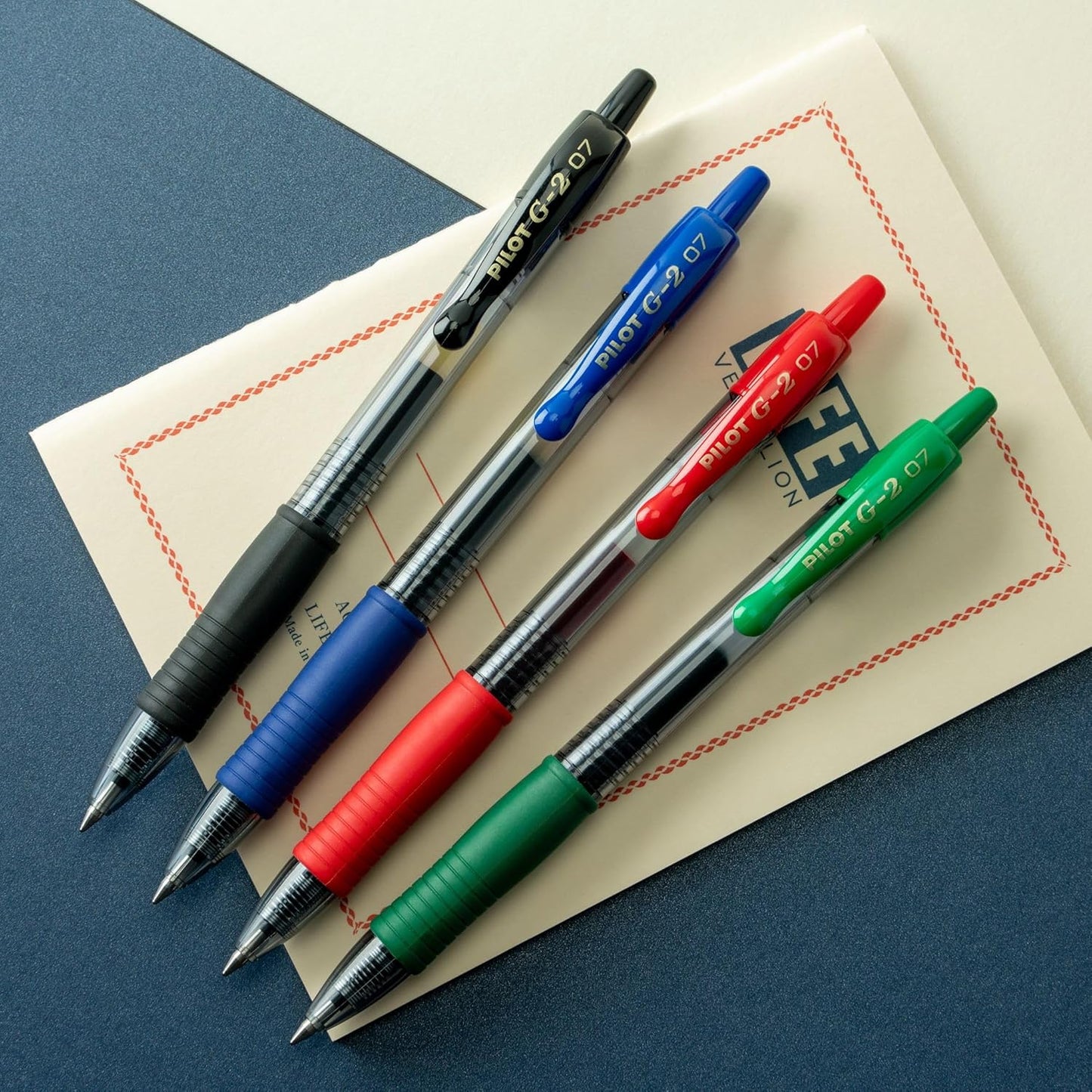 Pilot G2 Premium Refillable And Retractable Gel Ink Pens, Fine Point (0.7mm), 8 Colors, 8 Count (16606)