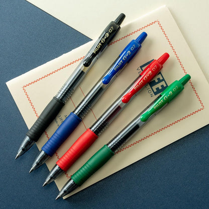 Pilot G2 Premium Refillable And Retractable Gel Ink Pens, Fine Point (0.7mm), 8 Colors, 8 Count (16606)