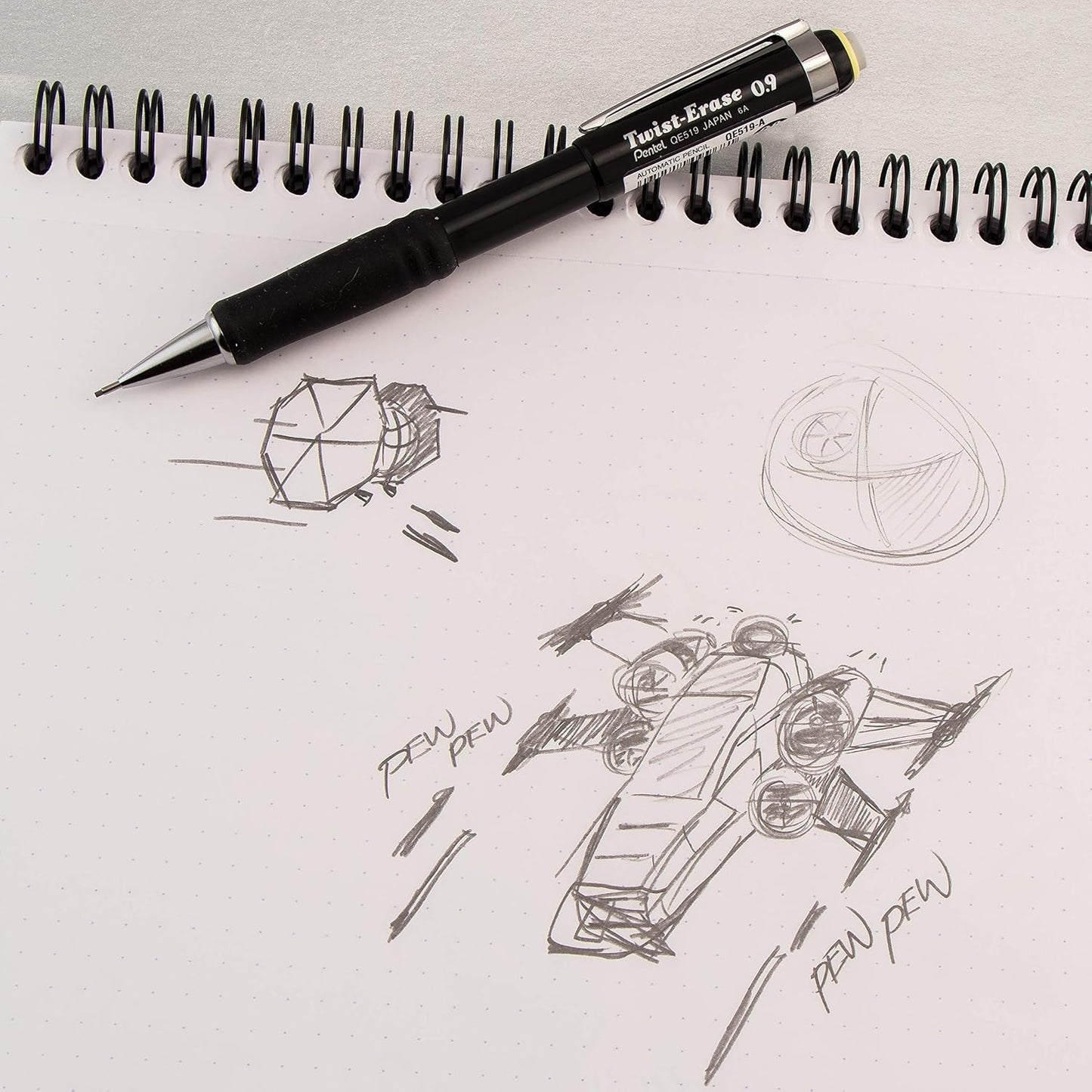 Pentel Twist-Erase III Mechanical Pencil, (0.9mm), Black Barrel