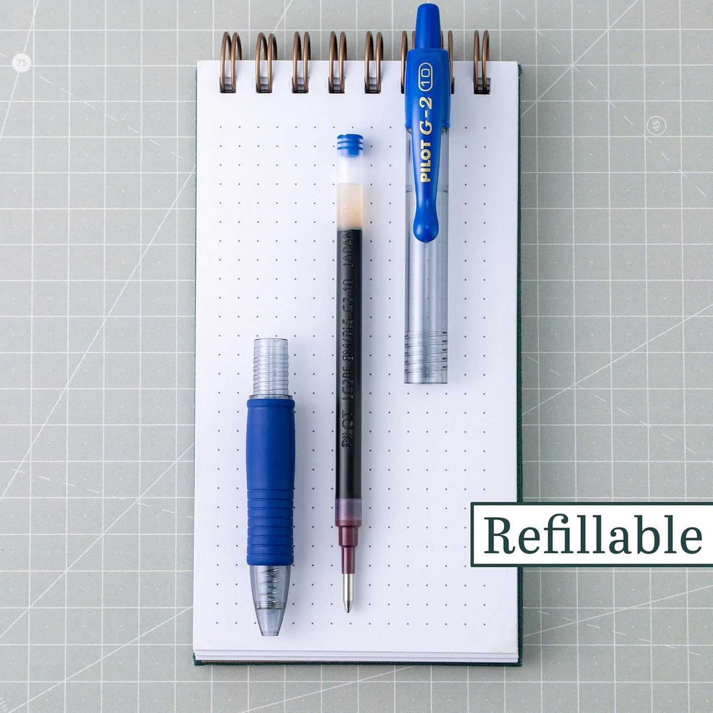 PILOT G2 Premium Refillable and Retractable Rolling Ball Gel Pens, Bold Point, Black Ink, 4-Pack (31254)