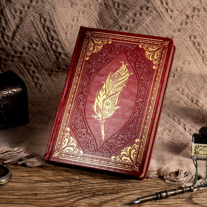 CAGIE 320 Pages Thick Hardcover Journaling Notebooks Vintage Leather Journal for Women Men A5 College Ruled Journals for Writing with Gift Box, 5.7 x 8.3 in, Blue