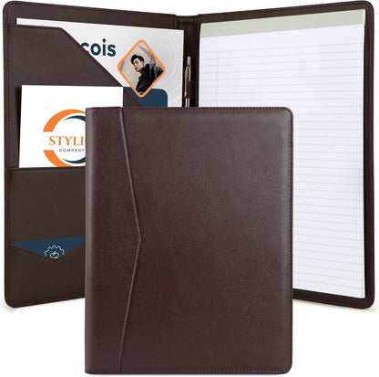 STYLIO Padfolio Folder with Removable Clipboard | Portfolio Organizer | Binder with Storage for Notebook, Notepad | Nursing Clipboard Folio, CNA Accessories for Work | Vegan Leather