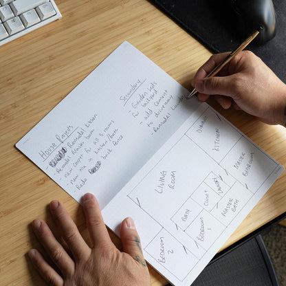 Notsu Graph Notepads 11 x 17 inch | Large Graphing Double Sided Drafting Pads with 1/4" Quad Grid Premium Thick Paper 120gsm