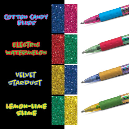Pentel Sparkle Pop Metallic Gel Pen, (1.0mm) Bold Line, Assorted Colors, Pack of 8 (K91BP8M)
