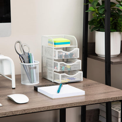 Mind Reader Desktop Accessory Storage, Paper Binder Clip Basket, Workspace, Office, Metal Mesh, 4.75"L x 5"W x 8"H, Black