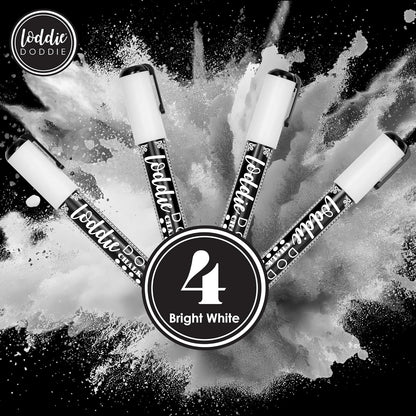 Loddie Doddie Chalk Markers - Pack of 24, 6mm Reversible Tips - Liquid Chalk Pens for Glass Surfaces & Windows - Erasable Pens for Chalkboard Calendar - Non-Toxic Chalkboard Markers
