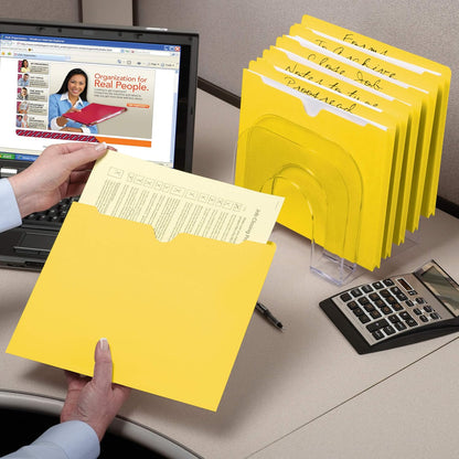 Smead File Jacket, Reinforced Straight-Cut Tab, Flat-No Expansion, Letter Size, Manila, 100 per Box (75500)