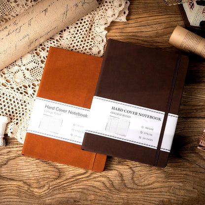 CAGIE Bullet Dotted Journal Notebook 320 Pages 100 GSM Paper Hardcover A5 Dot Grid Notebook Leather Journals for Writing Women Men Work Journaling, Green