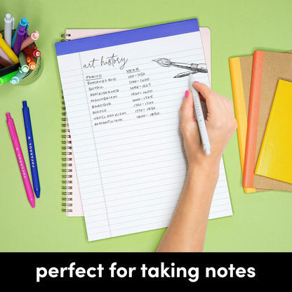 PAPERAGE Lined Legal Pads, (Rainbow), 6 Pack, 50 Sheets Each, Wide/Legal Ruled, Note Pads, Paper, 5 inches x 8 inches