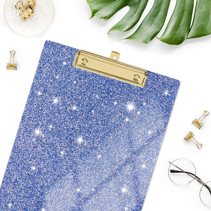 Rimilak Acrylic Glitter Clipboards, Sparkly Board with Low Profile Gold Clip, Designed for Classroom School and Office Use, A4 Letter Size 9 x 12.5 in, Pink