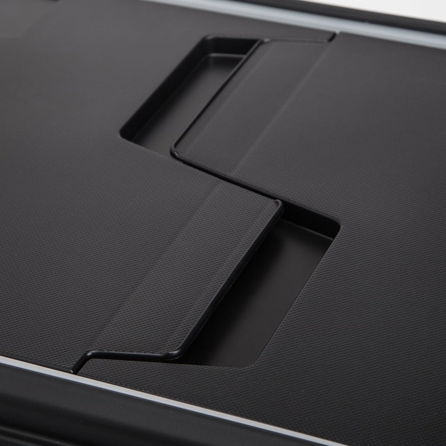 IRIS USA File Box with Lid File Organizer for Letter File w/Organizer-Lid, Plastic Mobile Filing Organizer, Water Resistant Document Box, Portable File Box with Handle, Secure Buckle, Lockable, Black