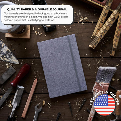 Portage Blank Hardcover Aesthetic Notebook Writing Journal – Bleed-Proof Paper Notepad for Journaling, High GSM, A5 Notebook, Cream Pages - Salmon, 6 x 8.5 Inches, 224 Pages