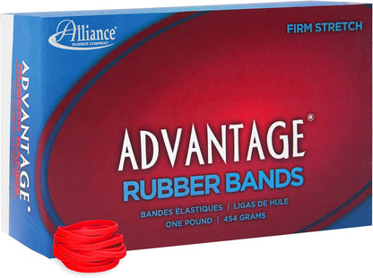 Alliance Rubber 26649 Advantage Rubber Bands Size #64, 1/4 lb Box Contains Approx. 80 Bands (3 1/2" x 1/4", Natural Crepe) Beige