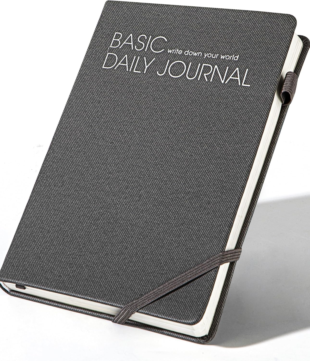 CAGIE Journal Notebook for Women Men, Hardcover Lined Notebooks Journals for Writing Work Journaling Note Taking Diary with Pen Loop (Black Ruled), Gifts, 5.7" x 8.3", 196 Pages