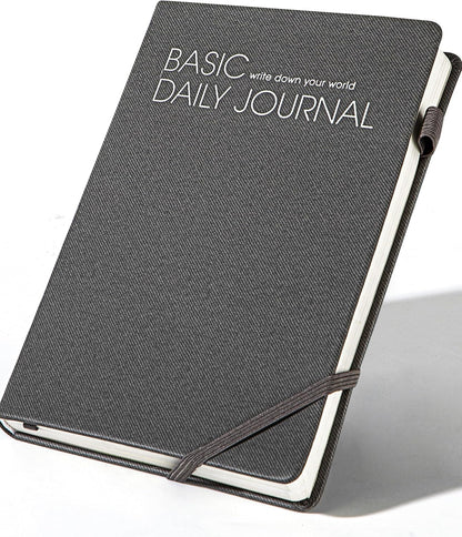 CAGIE Journal Notebook for Women Men, Hardcover Lined Notebooks Journals for Writing Work Journaling Note Taking Diary with Pen Loop (Black Ruled), Gifts, 5.7" x 8.3", 196 Pages
