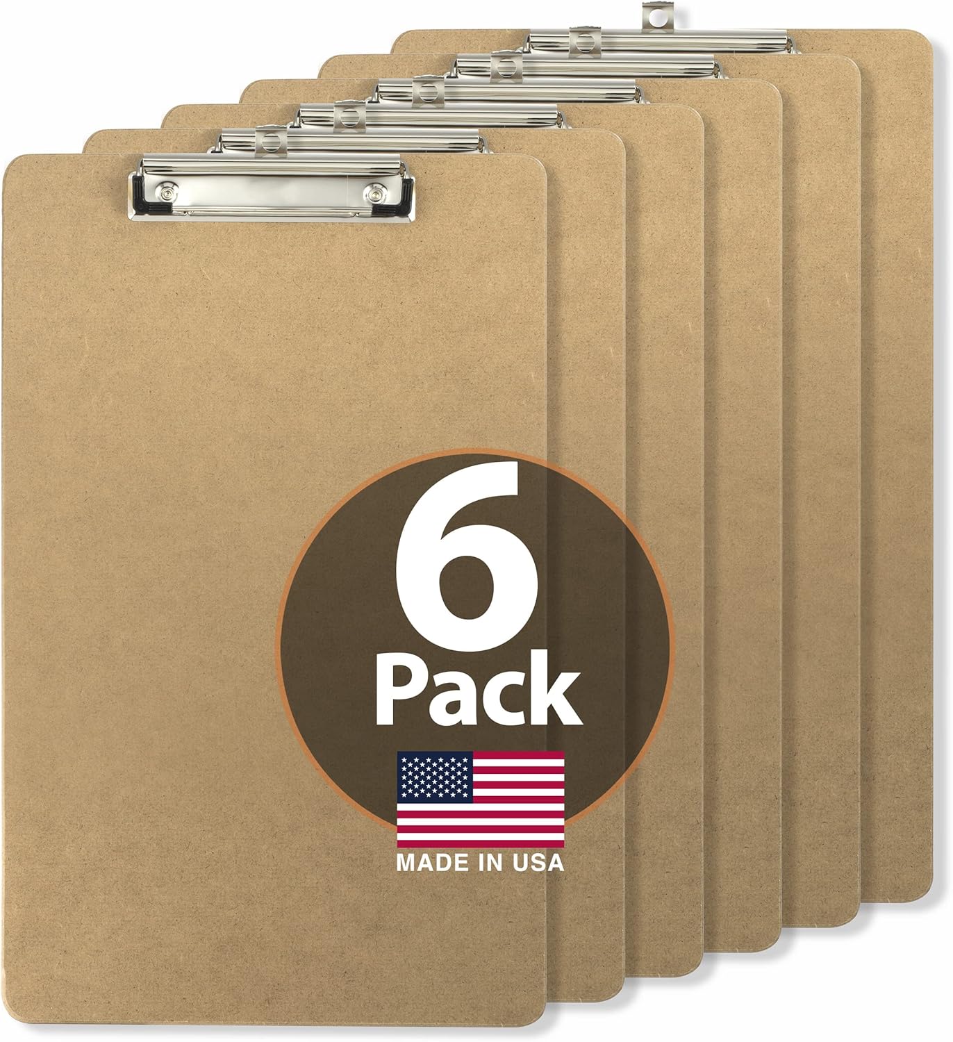 Officemate Recycled Legal Size Wood Clipboard, Low Profile Clip, 12 Pack, Brown (83227)