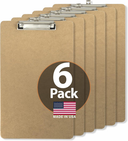 Officemate Recycled Legal Size Wood Clipboard, Low Profile Clip, 12 Pack, Brown (83227)