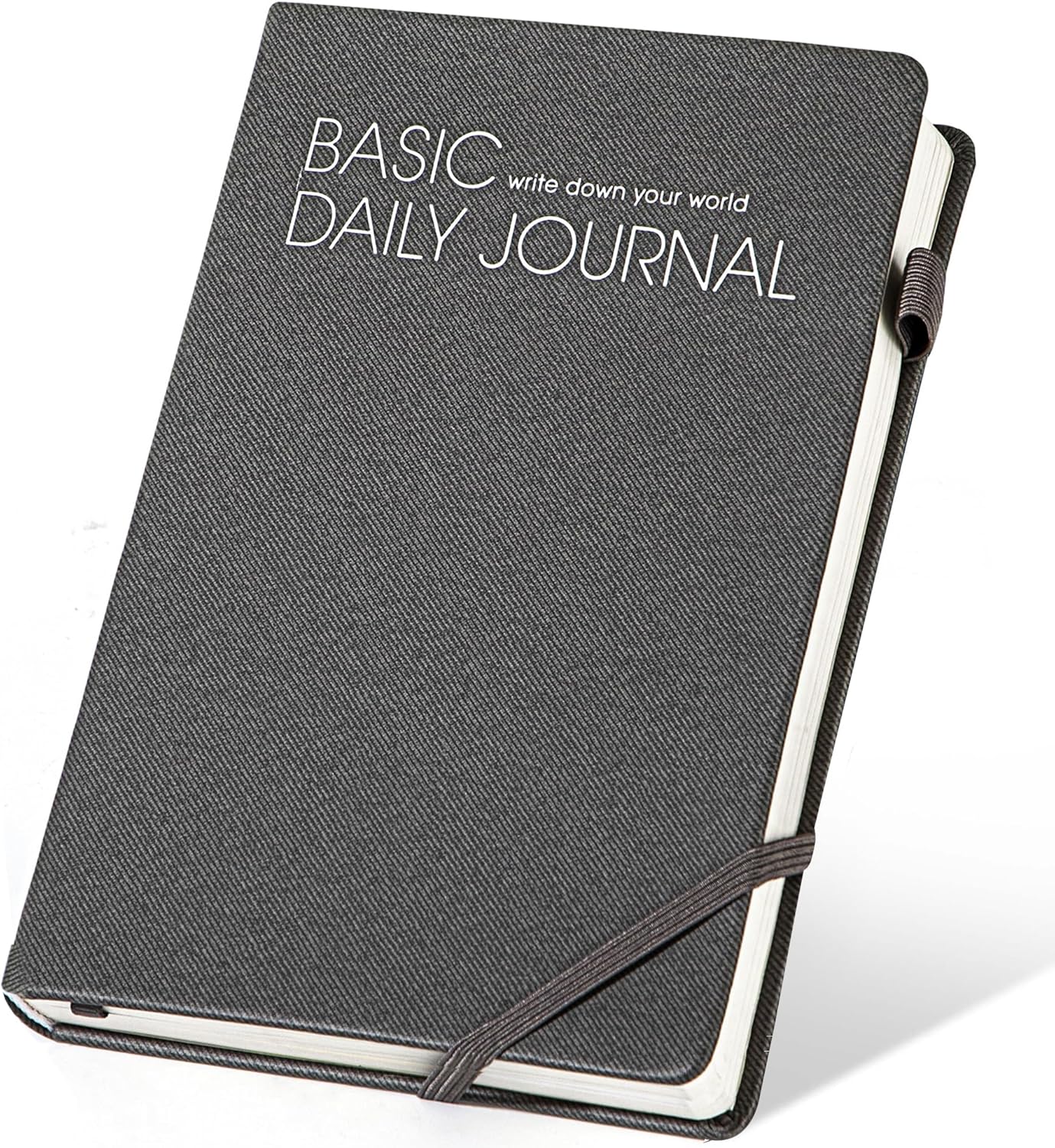 CAGIE Journal Notebook for Women Men, Hardcover Lined Notebooks Journals for Writing Work Journaling Note Taking Diary with Pen Loop (Black Ruled), Gifts, 5.7" x 8.3", 196 Pages