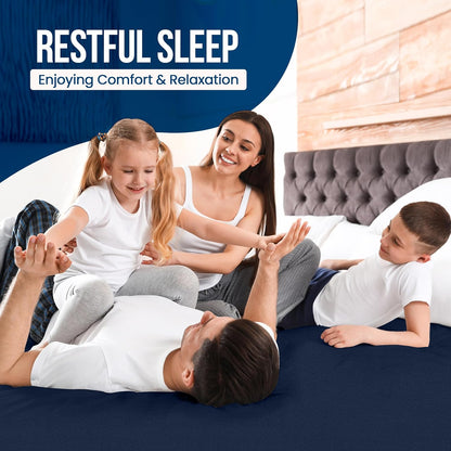 Twin Size Mattress Protector Waterproof, Premium 200 GSM Terry Mattress Cover, Soft & Breathable Bed Cover, Fitted Sheet Style Stretchable Deep Pockets 15" by Utopia Bedding (White)