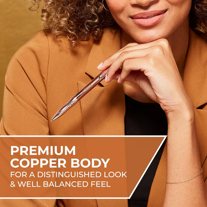 Sharpie S-Gel Pens, Copper Metal Body, Medium Point (0.7mm), Black Gel Ink, Includes 2 Pens and 2 Additional Ink Refills