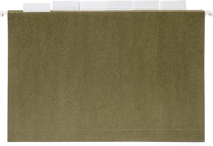 50 Extra Capacity Hanging File Folders, Heavy Duty, 2’’ Expansion Filing Folders, Designed for Bulky Files, Legal Charts, Manuals, and More, Standard Green, Legal Size, 50 Pack