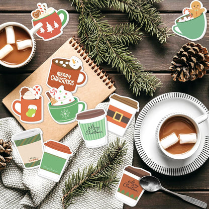 Xqumoi 30 Pack Teacher Sticky Notes - Funny Coffee Cup Self Sticky Notepads Writing Memo Pads for Teacher Appreciation Back to School Office Supplies Coffee Lover Gift Party Favors Goodies Bag Fillers