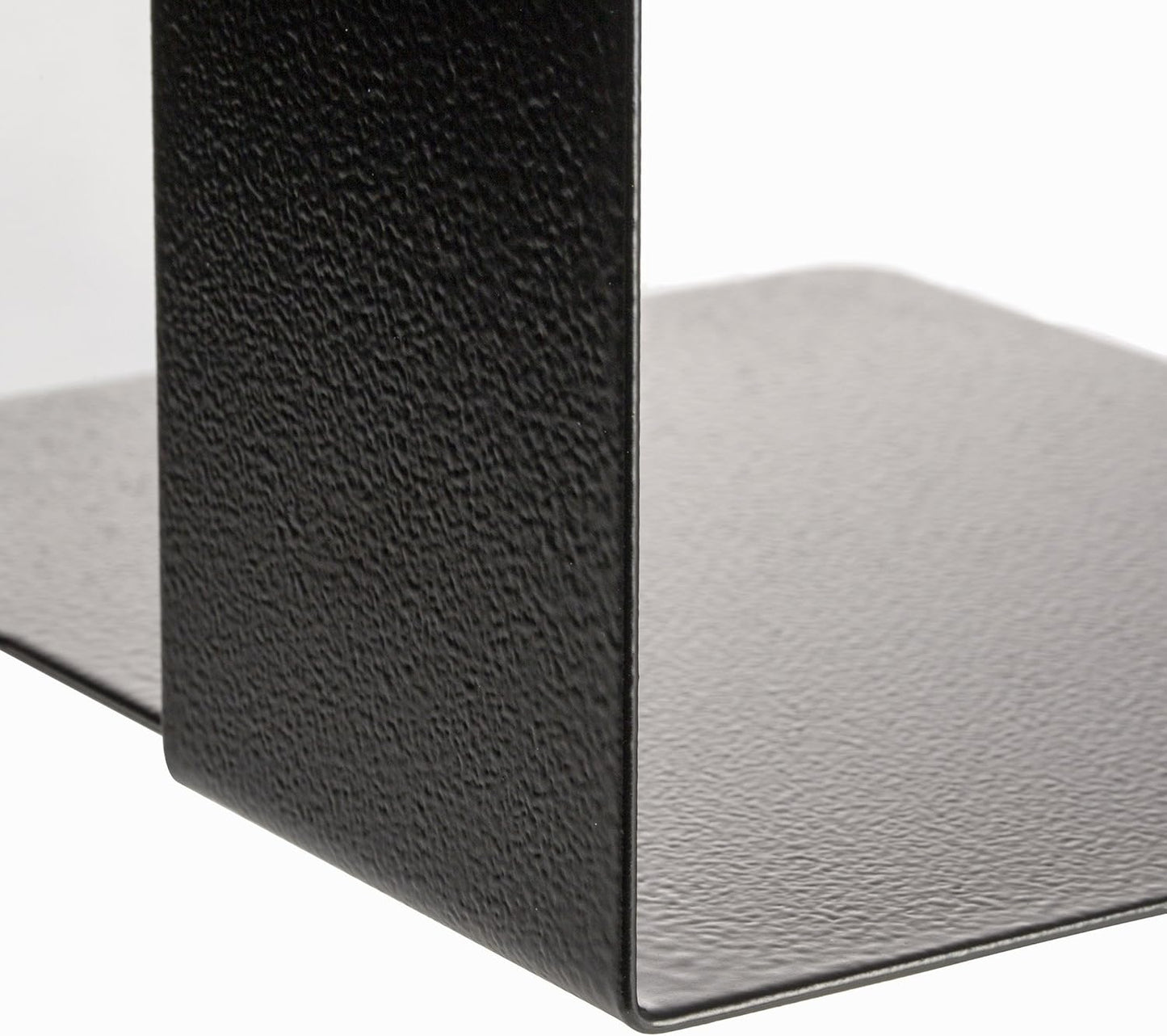 Officemate Heavy Weighted Bookends, Sturdy Office & Home Shelf Organizers, Set of 2 Black Metal Book Supports (93182)