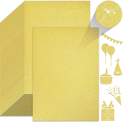 BOOKNOW 27 Sheets Silver Glitter Cardstock, 8.27" x 11.7" (A4 Size) Heavyweight Sparkle Paper, 250GSM/92LB Glitter Paper for Wedding Invitations, Scrapbooking, Card Making, DIY Cake Toppers