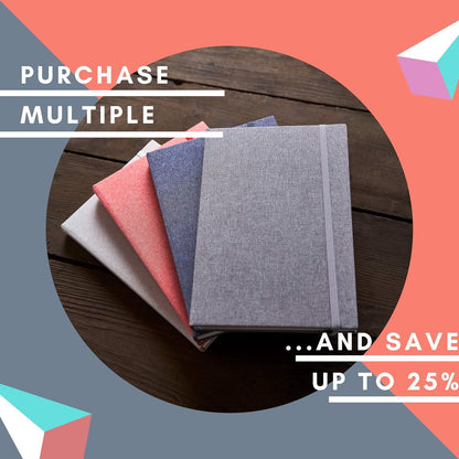Portage Blank Hardcover Aesthetic Notebook Writing Journal – Bleed-Proof Paper Notepad for Journaling, High GSM, A5 Notebook, Cream Pages - Salmon, 6 x 8.5 Inches, 224 Pages