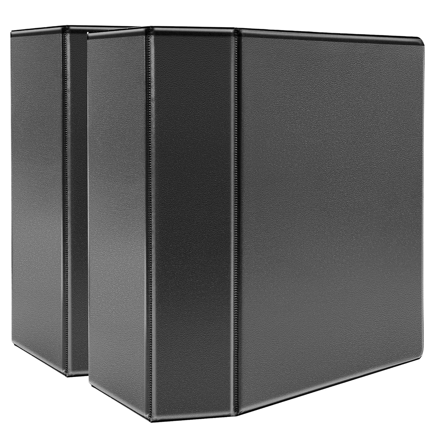 Amazon Basics 3 Ring Binders, 3 Inch D-Ring Organizer for School, Home Office, Paper Storage, White, 2 Pack