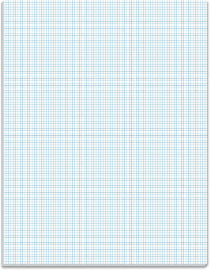 TOPS 33101 Quadrille Pads, 10 Squares/Inch, 8 1/2 x 11, White, 50 Sheets