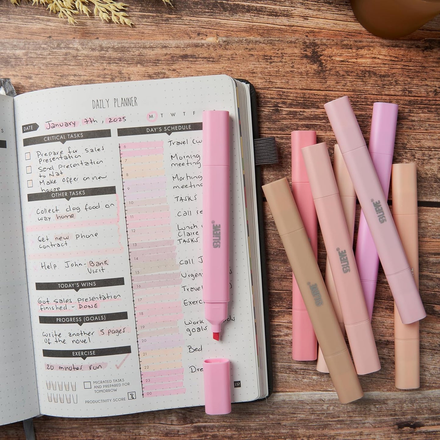 BLIEVE Aesthetic Cute Highlighters No Bleed Through, Dual Tip 8 Pack, Pastel Colors For Bible & Journaling