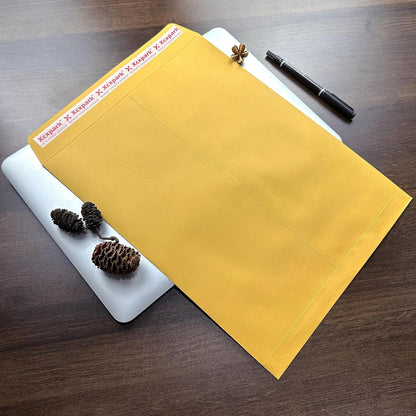Xxcxpark 250 PCS 6x9 inches Security Catalog Envelopes Printable Self Seal Envelopes, Anti Tear brown Kraft Envelopes for Invitation Cards, Pictures, Photos, Documents