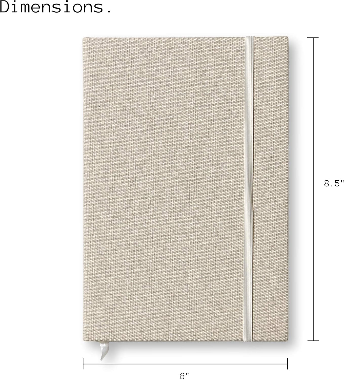 Portage Blank Hardcover Aesthetic Notebook Writing Journal – Bleed-Proof Paper Notepad for Journaling, High GSM, A5 Notebook, Cream Pages - Salmon, 6 x 8.5 Inches, 224 Pages