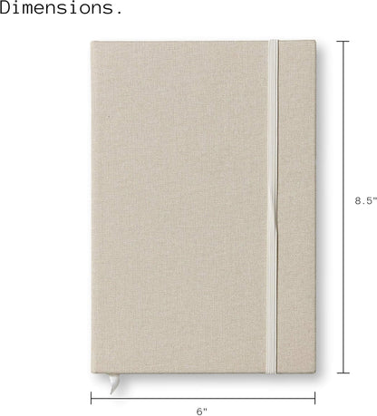Portage Blank Hardcover Aesthetic Notebook Writing Journal – Bleed-Proof Paper Notepad for Journaling, High GSM, A5 Notebook, Cream Pages - Salmon, 6 x 8.5 Inches, 224 Pages