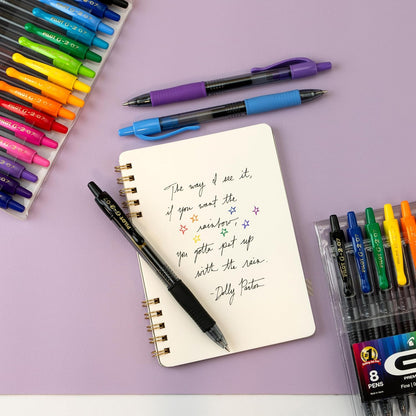 PILOT, G2 Premium Gel Roller Pens, G2 Rainbow Colors Pack, 15 Pack Pouch, Fine Point 0.7 mm, Assorted