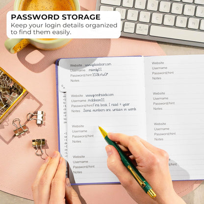 Clever Fox Password Book with alphabetical tabs. Internet Address Organizer Logbook. Small Pocket Password Keeper for Website Logins (Orange)