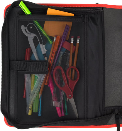 Five Star Zipper Binder, 2 Inch 3-Ring Binder with Round Rings, 5-Tab Expanding File, 380 Sheet Capacity, Black (72536)