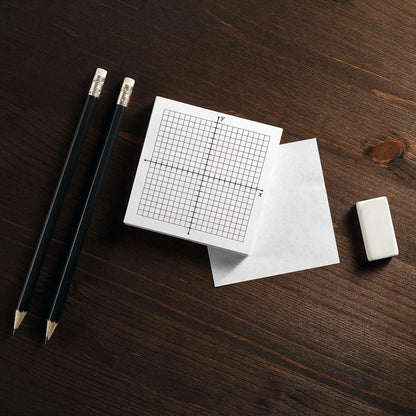 8PCS Graph Paper Sticky Notes 800 Sheets Self Adhesive Mini X Y Axis Coordinate Plane Post It 20 X 20 Four Quadrant Grid Pad for School Office Supplies 3 X 3 Inch