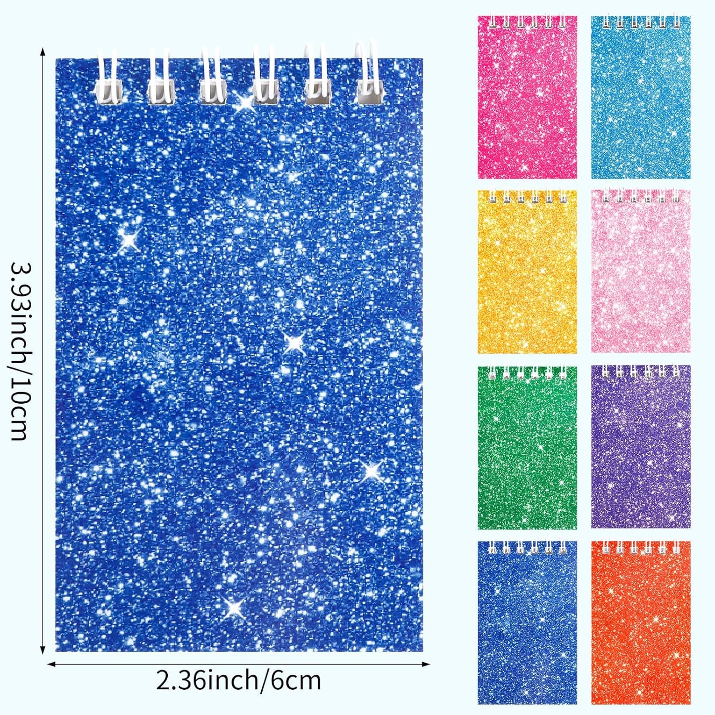 Hooqict 24 Pack Small Pocket Notebook Mini Notebooks Bulk Small Spiral Notepads with 8 Colors, Memo Note Pads for Kids, Work, Office, School, 3.9 x 2.4 Inches