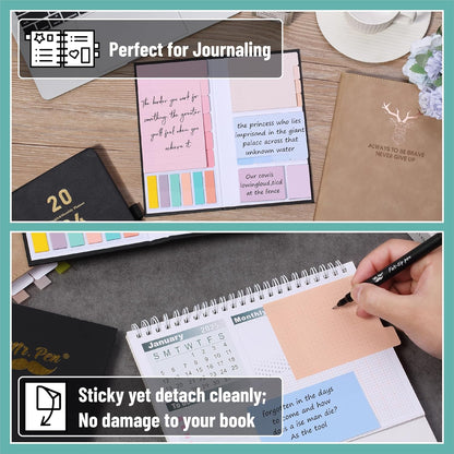 Mr. Pen- Sticky Notes Set, 410 Pack, Ruled, Dotted & Blank Notes with 150 Index Tabs, Divider Sticky Pads for Bible Study, Office, School, Planning, Journaling & Organization