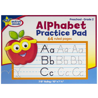 Active Minds - Alphabet Handwriting Practice Pad / Workbook for Kids – Great for Preschool, Kindergarten, and 1st Grade